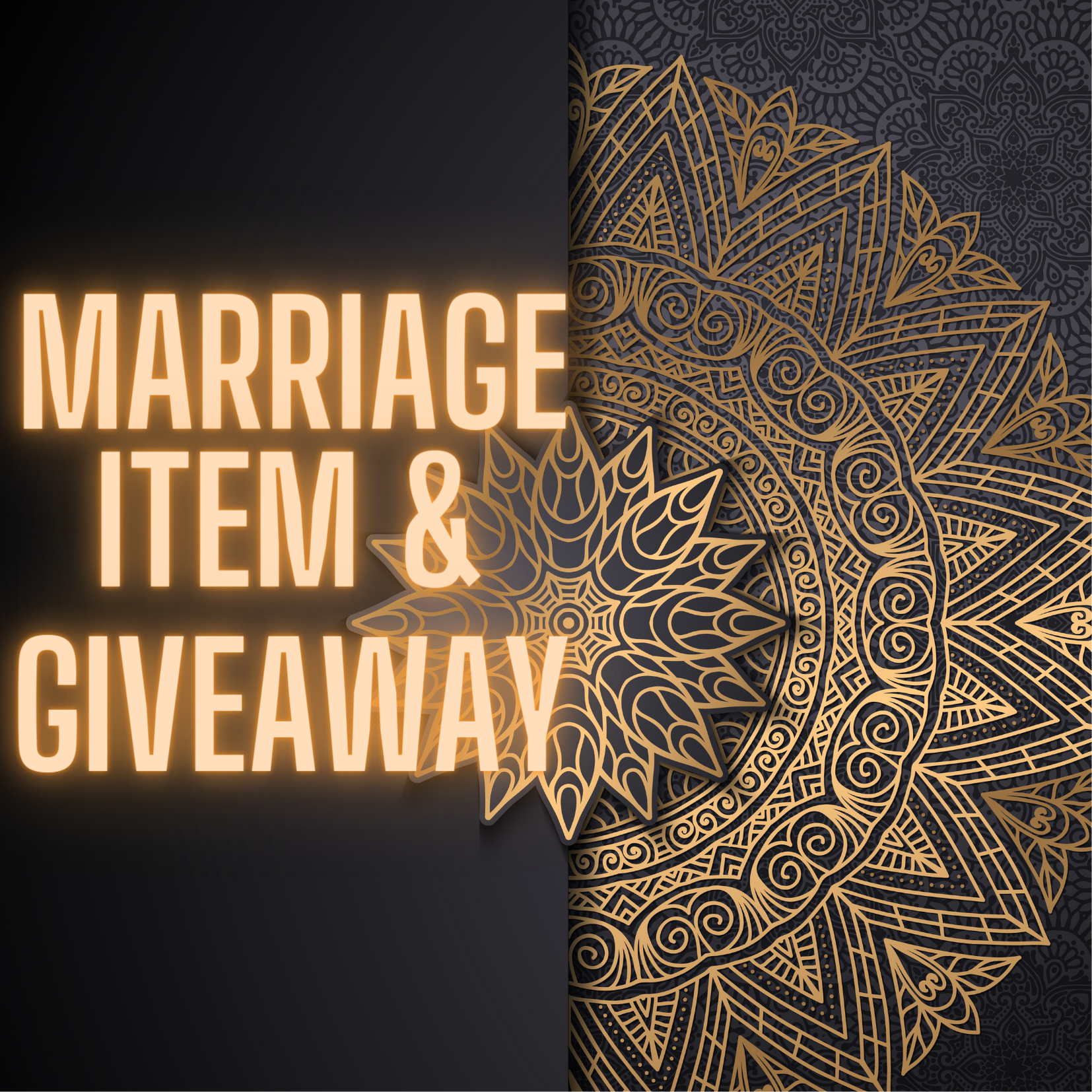 Marriage Item & Giftaway