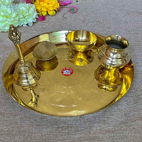 Brass Pooja Thali Set