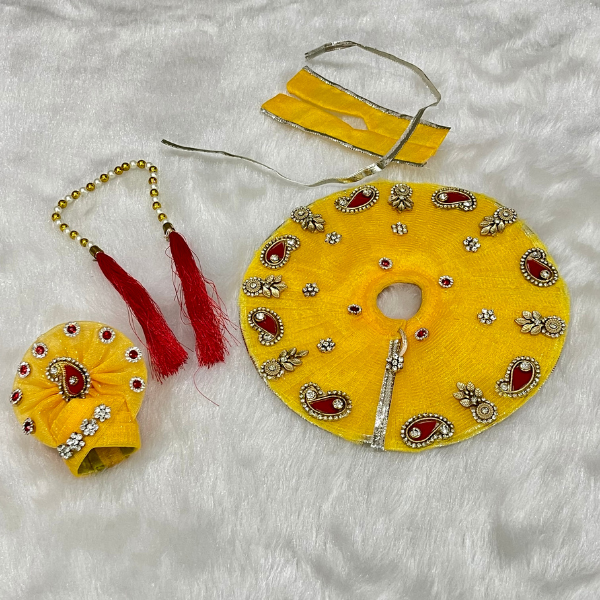 Laddu Gopal Designer Dress With Mukut (EKS010)