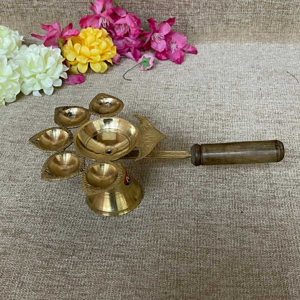 Brass Panch Aarti Diya