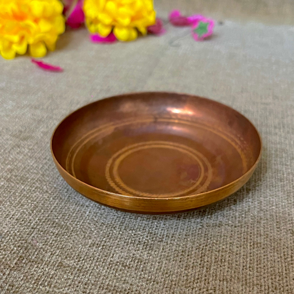Copper Plate for Puja/Bhog