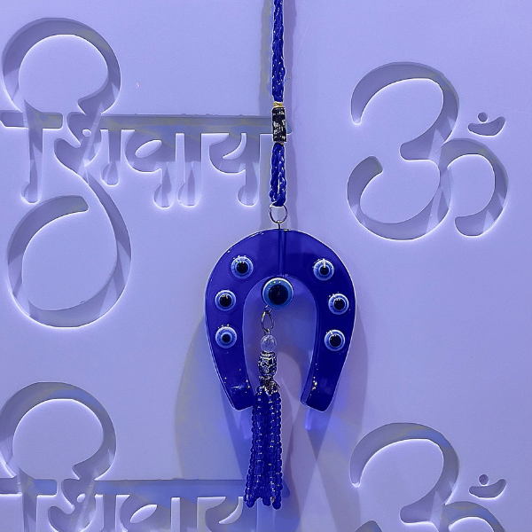 Evil Eye Hanging in Horse Shoe Shape for Protection