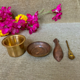 Copper Panch Patra Full Set (Medium)