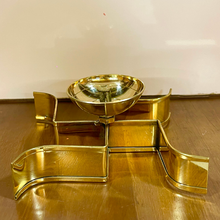 Load image into Gallery viewer, Designer Swastik Heavy Brass Akhand Diya