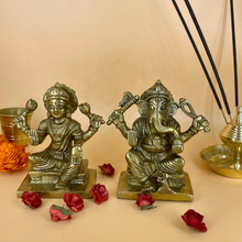 Load image into Gallery viewer, Brass Antique Laxmi Ganesh Murti