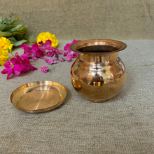 Load image into Gallery viewer, Copper Kalash with Lid (Heavy)