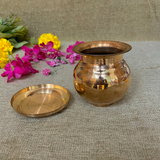 Copper Kalash with Lid (Heavy)