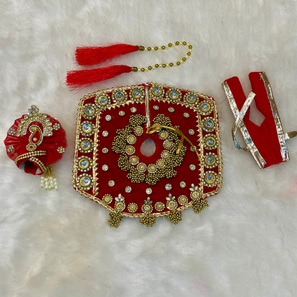 Laddu Gopal Designer Dress With Mukut (EKS014)