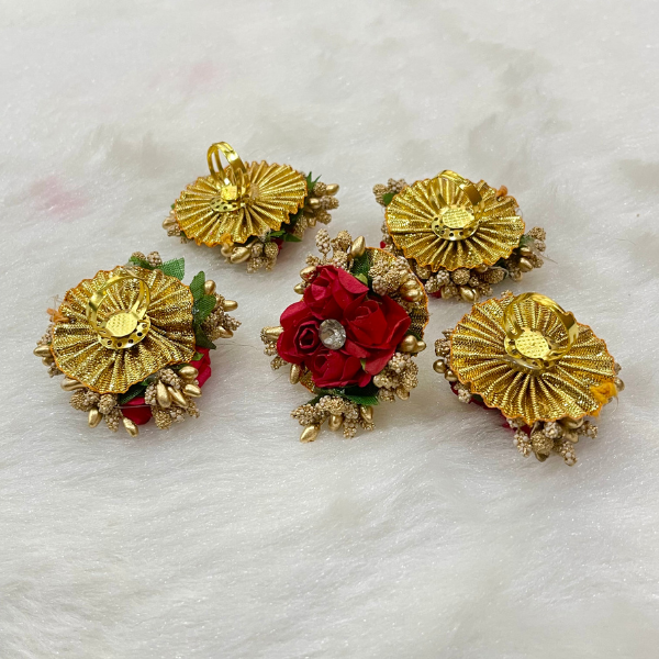 Floral Ring Jewelry (MOQ 25 PCS)