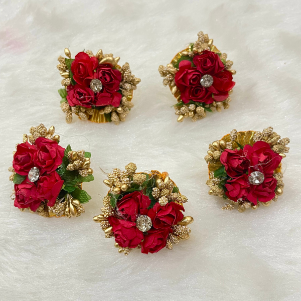 Floral Ring Jewelry (MOQ 25 PCS)