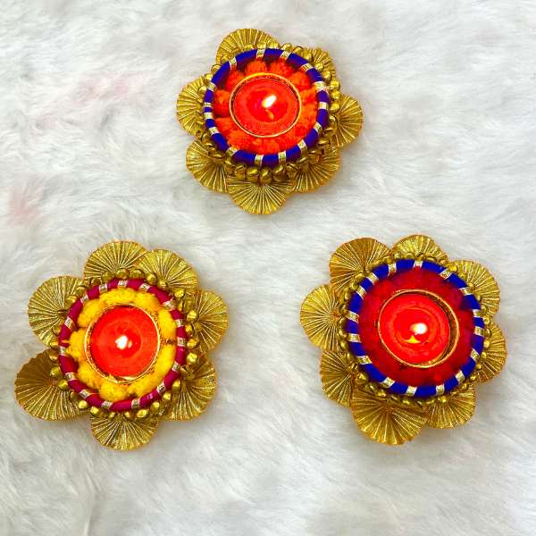 Ghungroo Churi T-Light  Set with Candles (3 Pcs Set)