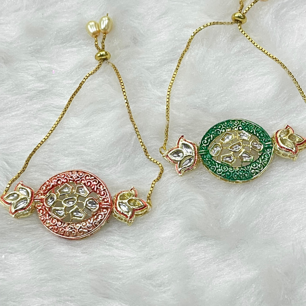 Designer Kundan Bracelet (2 pcs set)