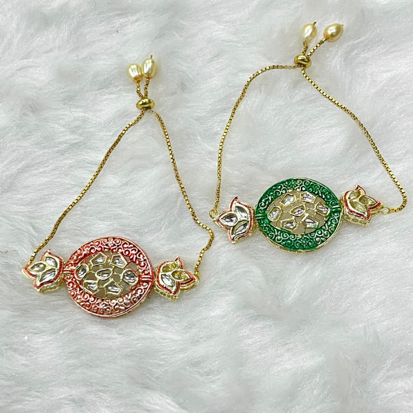 Designer Kundan Bracelet (2 pcs set)