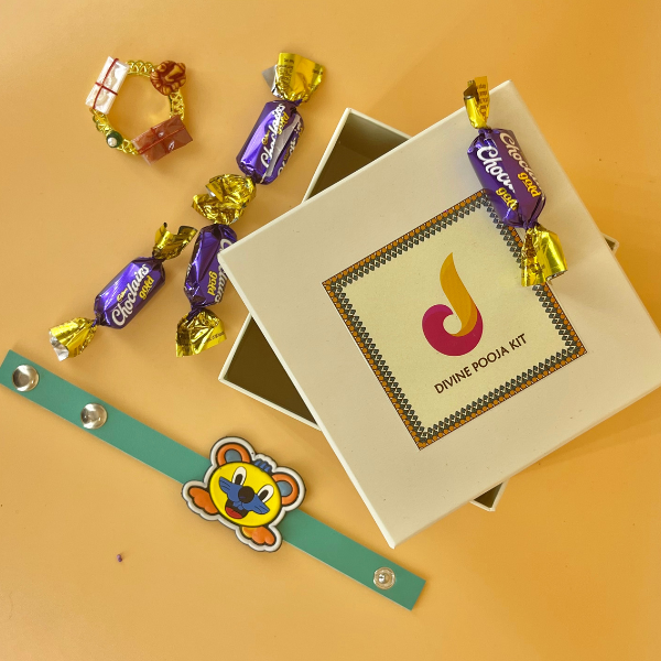 Kids Rakhi 4 Pcs Combo Set (KRN100R27)