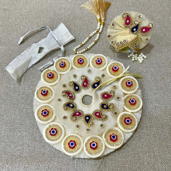 Laddu Gopal Designer Dress With Mukut