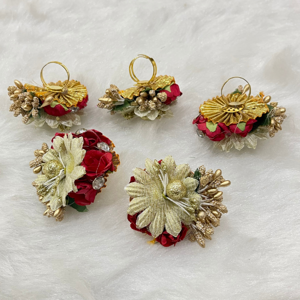 Floral Ring Jewelry (MOQ 25 PCS)